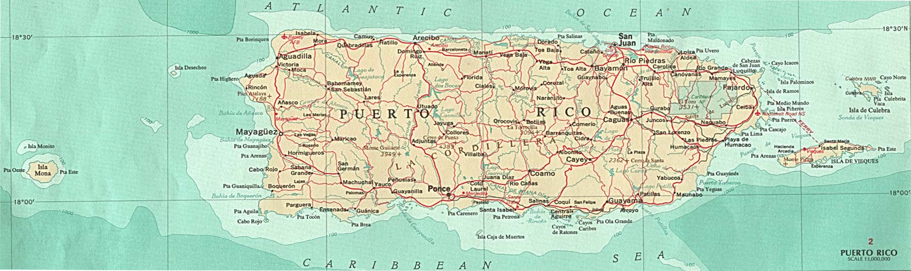 Puerto Rico karte 1970